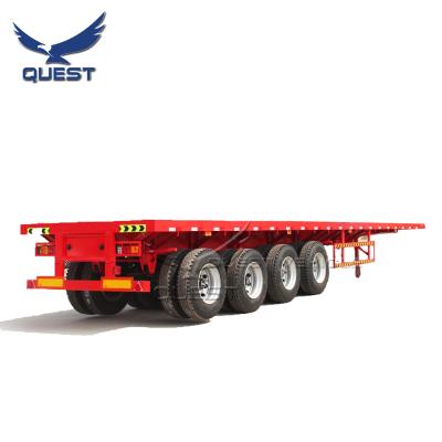 China SEARCH trailer 4 axle container truck trailer 3 axle flatbed semi trailers for 20ft and 40ft ISO containers for sale