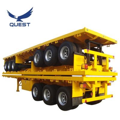 China Truck Trailer SEARCH 40ft Flatbed Semi Trailer 3 Axle Flatbed Container Semi Truck Trailers For Sale SEARCH NC Vehicle Steel 15 Working Days; SHN 60T for sale