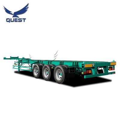 China Skeleton semi truck trailer gooseneck shipping container trailer 45ft 45ft container chassis for sale for sale