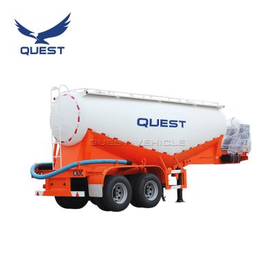 China Truck Trailer 2 Axles 30cbm Semi Trailer Tanker Cement Carrier Bulk Cement Bulker Truck Semi Trailers For Sale Aluminum Optional for sale