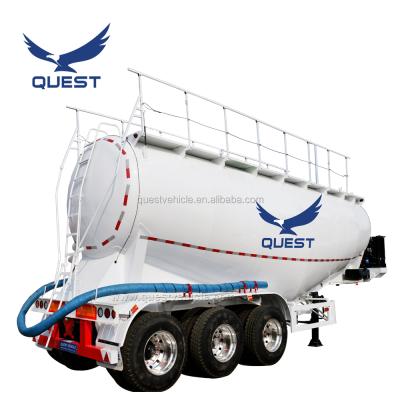 China Truck Trailer 2 Axle 3 Axles 45cbm Bulk Dry Cement Powder Material Tanker Semi Truck Trailer for sale