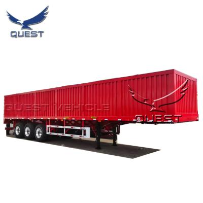 China Truck Trailer Bulk Cargo Foods Transport Box Trailer Van Semi Trailer Truck Semi Trailer For Sale for sale