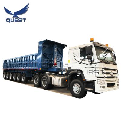 China Semi Truck Trailer 6 Axles Dumper Trailer 45 Cubic Meters Dump Tipper Semi Trailer For Sale for sale