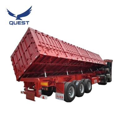 China Best Selling Hydraulic Truck Trailer Low Price Tractor Dump Side Tipper Semi Trailer for sale