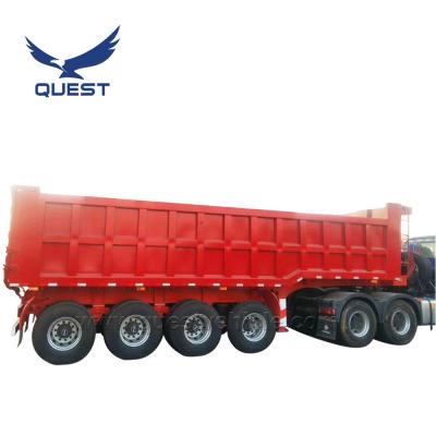 China Truck Trailer Made In China 45 Cubic Meters Dump Semi Trailer, Tipper Trailer, Tipping Trailer For Sale for sale