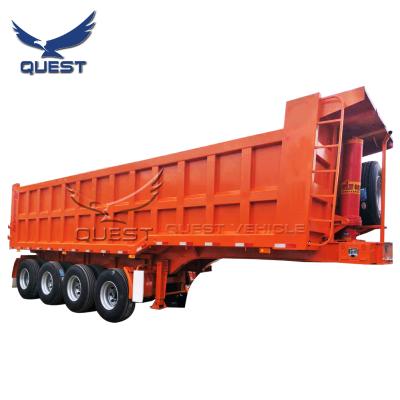 China Truck Trailer China LOOK 80tons 4 Axles Dump Semi Trailer Tipper Trailer /Dumper/Tipping Truck Trailer For Sale for sale