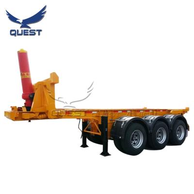 China Truck Trailer 3 Axles 20ft Container Tipper Trailer 40tons 2 Axles 20ft Tipper Dump Container Tipper Chassis for sale