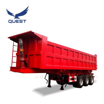 China 3 Axles Tipper Semi Trailer, 40 Cubic Meter Truck Trailer Sand Stone Aggregate Tipper Trailer, Dump Semi Trailer For Africa for sale