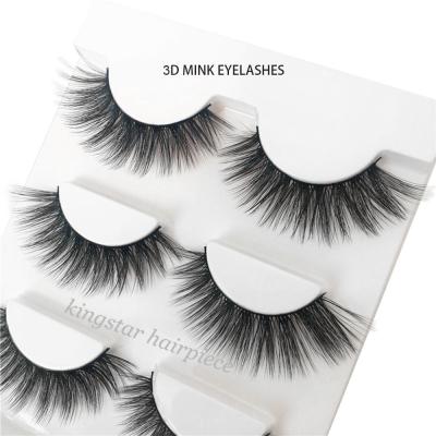 China Natural Soft Eyelash 25mm High Quality Wholesale Mink Eyelash 3D Mink Lashes Full Strip 25mm Mink Lashes for sale