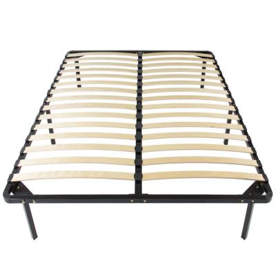 China Single Double Bed Plywood Wooden Plywood Hotel Platform Metal Bed Slatted Base for sale