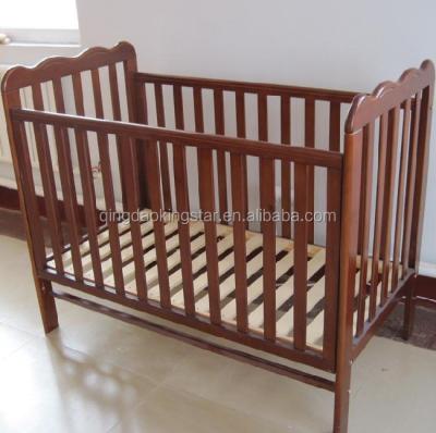 China Modern Solid Wood Mahogany Wooden Baby Cribs for sale