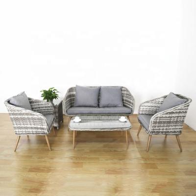 China Modern Hot Sale Outdoor Indoor Garden Use Modern Bistro Rattan / Wicker Furniture Set for sale