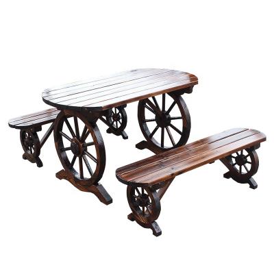 China Wheels Solid Wood Wooden Bench for sale