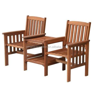 China Hardwood Garden Patio Love Bench Furniture Solid Wood Wooden Outdoor Chair for sale