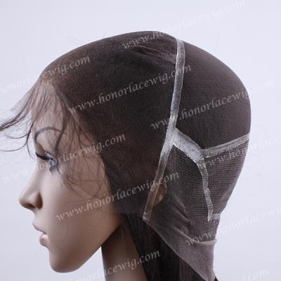 China Full Body Wave F714 Indian Hair Lace Wig #1B Color 20