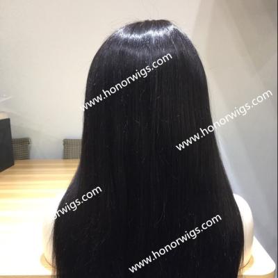 China F378 Silky Straight Indian Hair Full Lace Wig With Silk Top Color 20