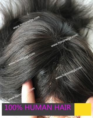 China HT385 Human Hair Thin Skin PU With Toupee 10