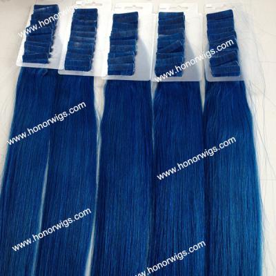 China HX92 Silky Straight Hair 100% Blue Color 20