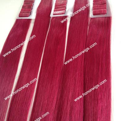 China HX89 100% Silky Straight Hair Wine Red Color 20