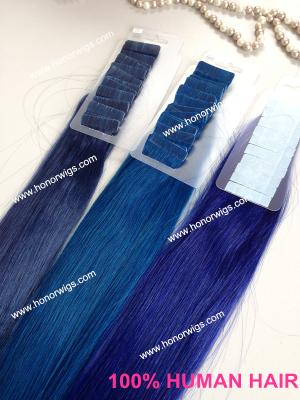 China 100% Silky Straight Hair Sapphire Wave HX95 Blue Color 20