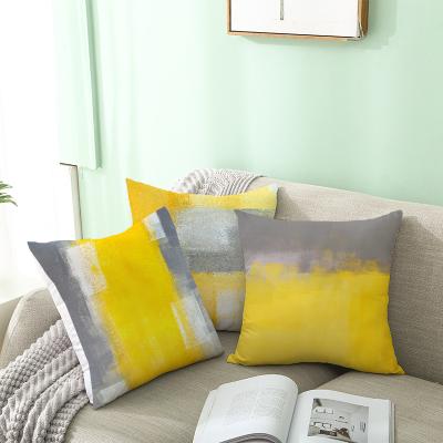 China Amazon Hot Sale Home Sofa Anti-Static Decorative Throw Pillowcase Abstract Art Printing Soft Polyester Cushion Cover for sale