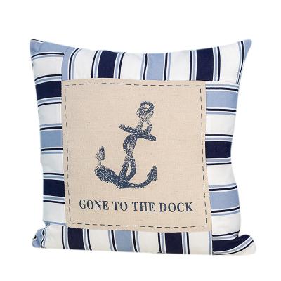 China Cygnus anti-static marine style nautical series printed cotton and linen pillow sofa cushion for sale