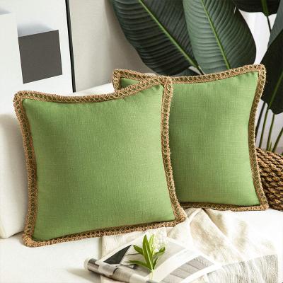 China Factory Direct Wholesale Anti-static Modern Design Macrame Cushion Canvas Covers 18*18 Inch Patchwork for sale