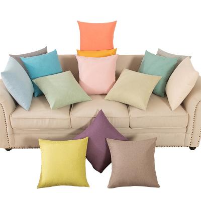 China Cygnus Color Pillow Living Room Office Sofa Seat Cushion Waist Pillow Anti-static Nordic Pure Canvas Home pp Cotton Filled Pillow for sale