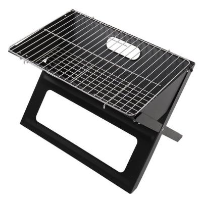 China Hot Selling Amazon Folding Black Steel Charcoal Grills BBQ Camping Stove Picnic Mini Portable Foldable BBQ Grill for sale