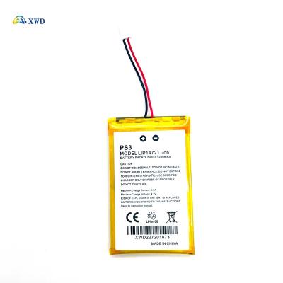 China Rechargeable Li-ion XWD Game Battery 1200mah For DualShock 3 LIP 1472 Battery For PS3 Controller for sale