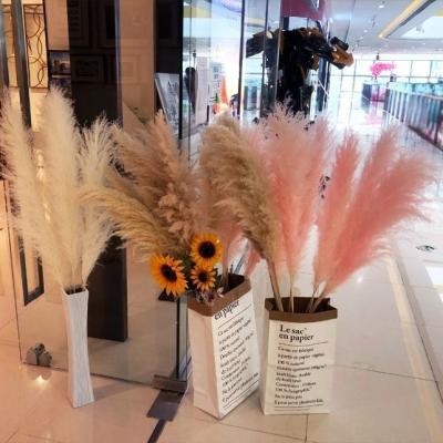 China Wedding Decorative Pampas Grass Dry Large Decorative Pampas Grass Natural Large Boho Flower Phragmites Flower And Garlands Grass Wholesale for sale