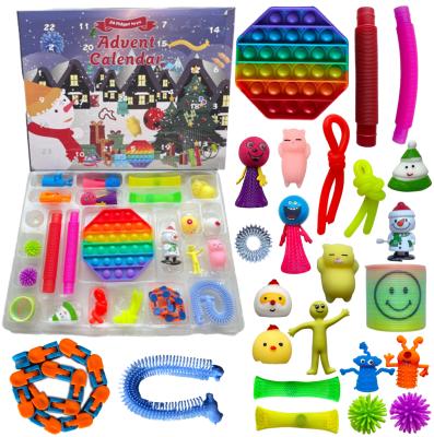 China Anti Stress Gobang Ball Pop Bubble Spiner Monkey Noodle Advent Master Chain Kit De Stir Toy Calendar Box 100 Pcs 15*15*2cm (Opp Bag) for sale