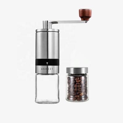 China High Quality Viable Stainless Steel Spice Grinder Manual Coffee Beans Grinder of Reasonable Prices with Wooden Knob for sale