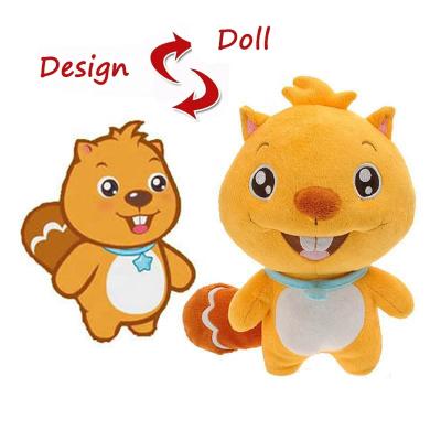 China Yiwu Factory Embroidery Plush Doll Crane Machine Soft Plush Toys Promotional Animated Custom Dolls and Skin for Game or Decoration for sale