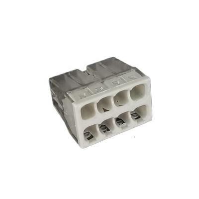 China Nylon+copper 8 way 2273 push in electrical terminals power wire connector t quick tap connector gray for sale