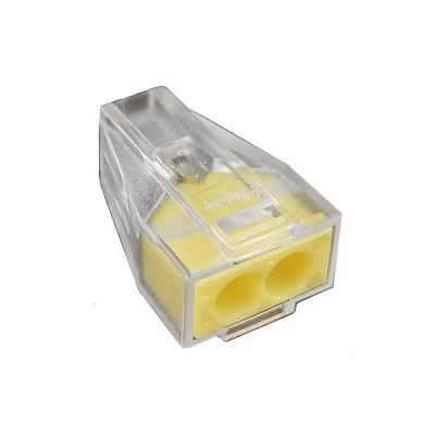 China Nylon+copper 400v 24a 773 series 2 way power screwless led terminal block embedding 773 wire connector 773-102 for sale