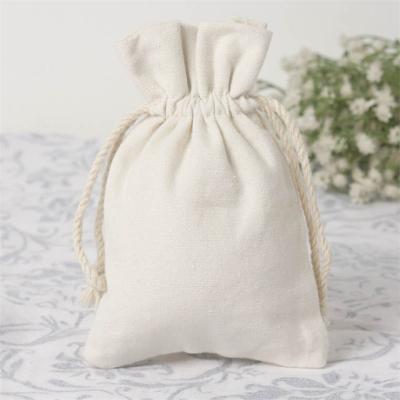 China Custom Printed Recyclable Canvas Drawstring Pouch Fabric Gift Bags Wholesale for sale