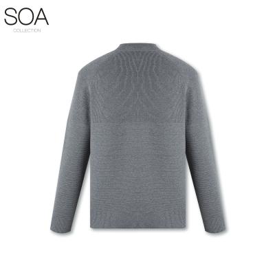 China 20ALM015Casual turtle neck stool zipper cardigan men's breathable cardigan sweater knitted clothes for sale