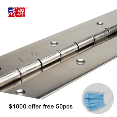 China Wholesale stainless steel304/201/iron hinges stainless steel long continuous piano hinge for sale