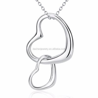 China Lead and Nickel Heart Free Necklace Love Eternity Silver Pendant Necklace 925 Sterling Silver Necklace for Girlfriend for sale