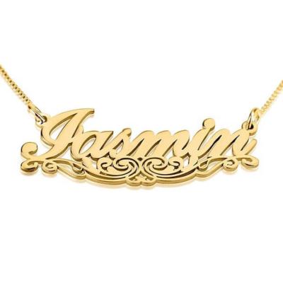 China CLASSIC high quality gold plated alphabet letter shaped necklace message letter necklace for sale