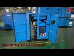 PLC Control VSD Screw Air Compressor Energy Saving Oil Injected