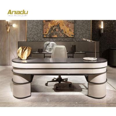 China Luxury Customization Factory Customization Escritorios Head Office Design Italian Home Office Room Table for sale