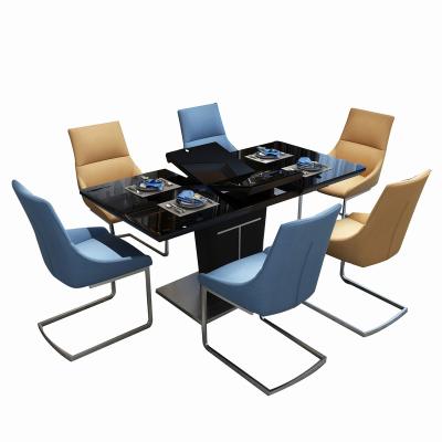 China Gather to Compile Modern Style Interlocking Wooden Painted Dining Tables LCZ01B for sale