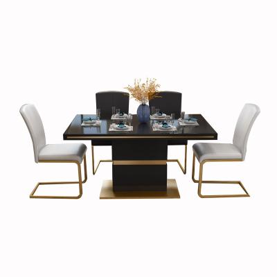 China Gather to Compile Modern Style Interlocking Wooden Painted Dining Tables LCZ01B for sale