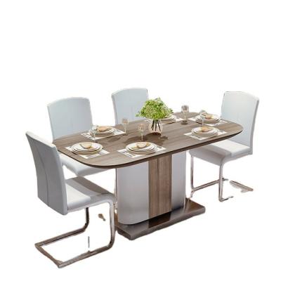 China Modern Extendable Telescope Style Wooden Dining Tables LCZ109 for sale