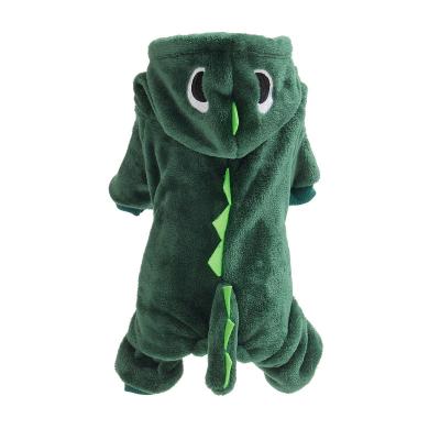 China New Style Plush Dinosaur Autumn And Winter Environmentally Friendly High Quality Warm Pet Clothes for sale