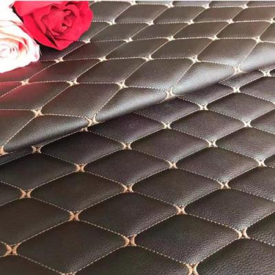 China 6mm 10mm PU Upholstery Bed Waterproof Leather Stitching Leather Home Decorated PVC Sponge Material Leather for sale