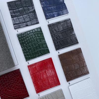 China Waterproof Microfiber PU Leatherette Crocodile Embossing Pattern PU Leather Crocodile PU Leather The New for sale