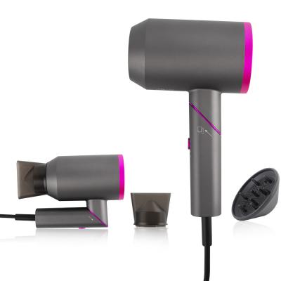 China New Powerful Hair Dryer Foldable Leafless Beauty Salon No Noise One Step Hammer Foldable Electric Ionic Folding Hair Blow Dryer for sale